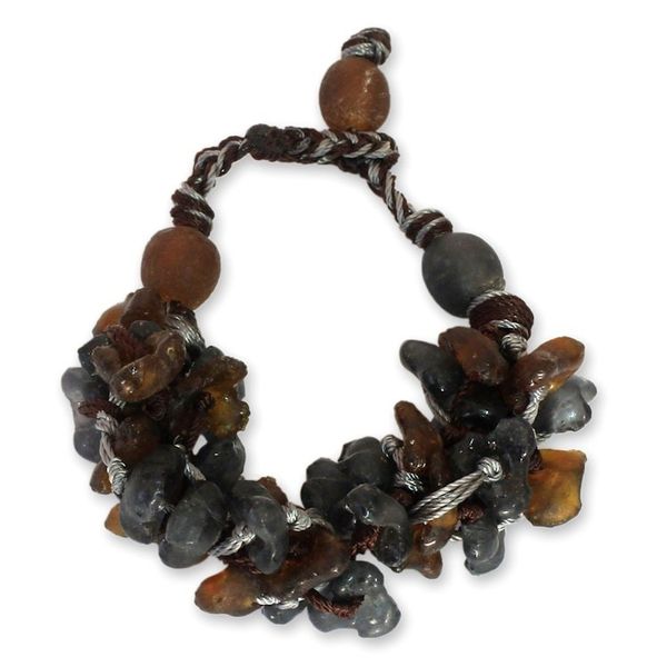 Alternate image for Recycled bead bracelet Midnight Fog
