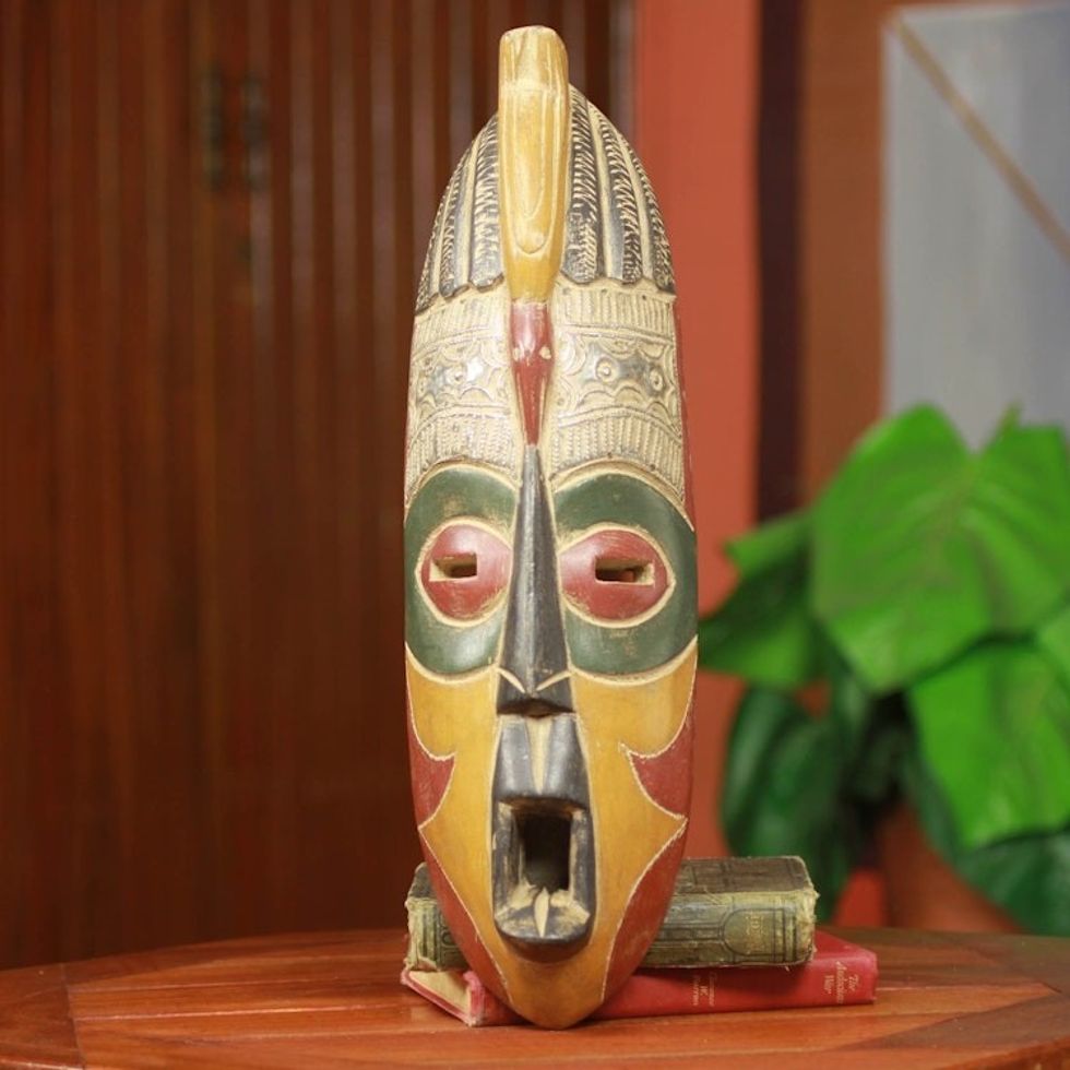 Talking Bird African Mask 'Kasa Anoma'