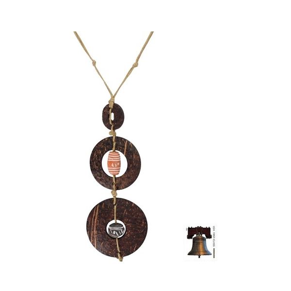 Alternate image for Coconut Shell Pendant Necklace Bold Africa