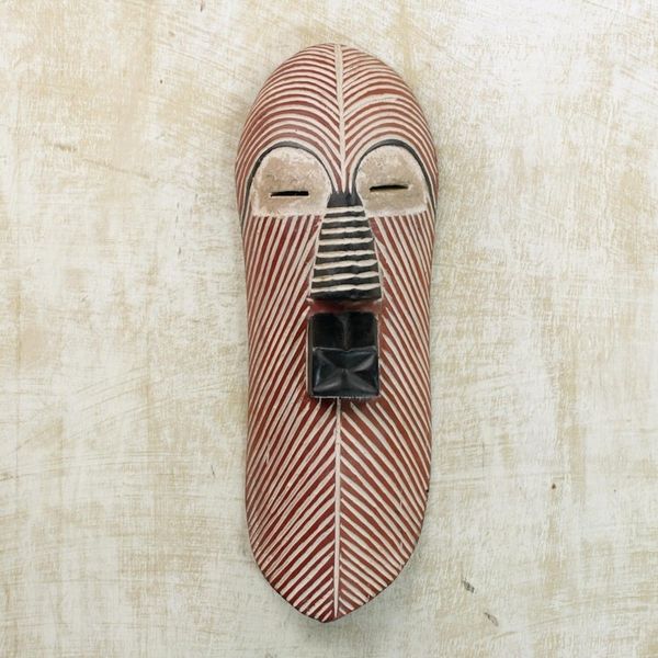 Alternate image for Hand Made Congolese Wood Mask Songe Marriage