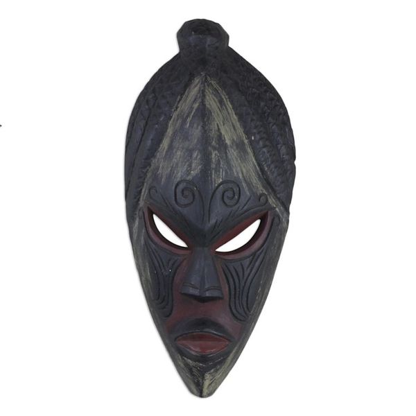 Alternate image for Unique African Wood Mask Akan Muse