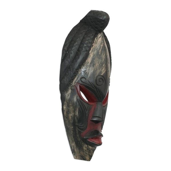 Alternate image for Unique African Wood Mask Akan Muse