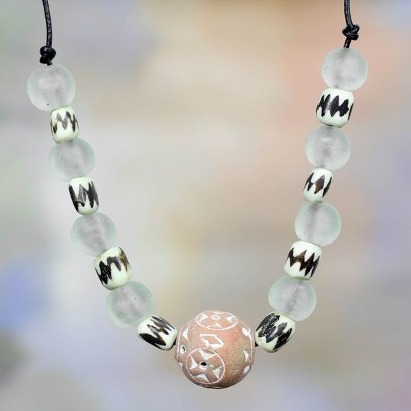 Alternate image for Recycled necklace from West Africa African Accents