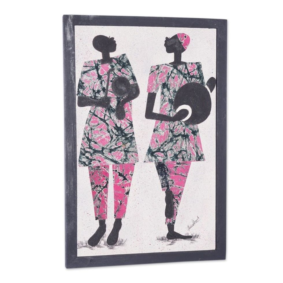 African Cotton Batik Wall Art 'Kundun Festival'