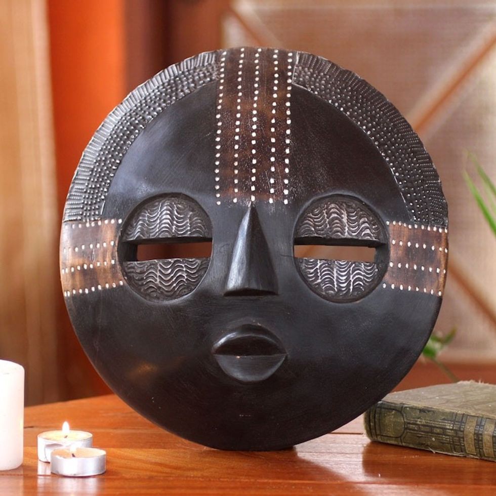 African wood mask 'Kokobene Luck'