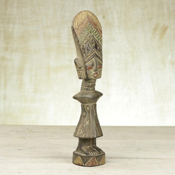 Alternate image for Hand Made Wood Cultural Sculpture Teachers Wife