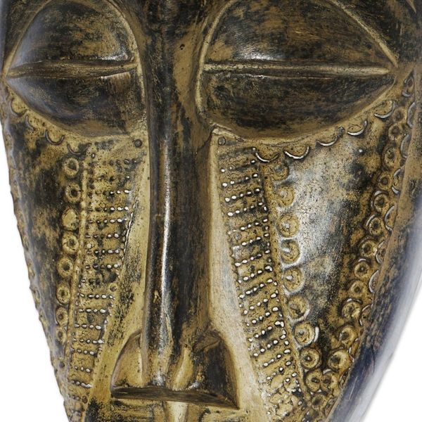 Alternate image for Hand Carved Wood Mask Bravery