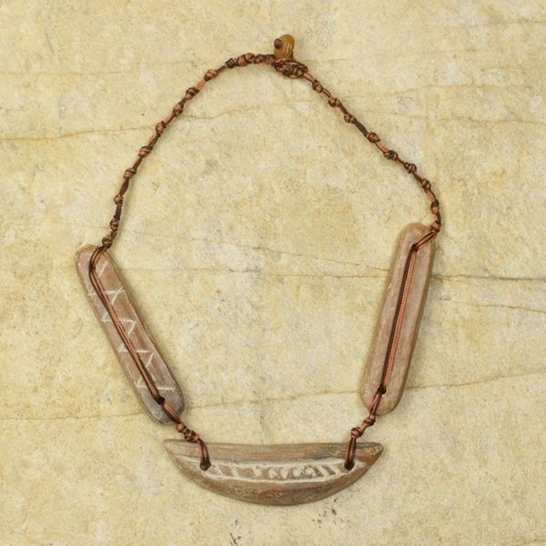 Alternate image for Soapstone Beaded Necklace African Fair Trade Jewelry Victory