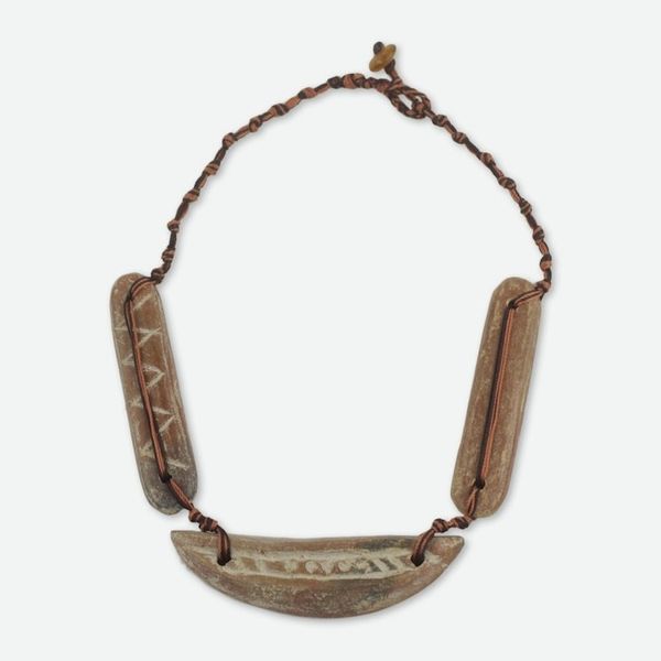 Alternate image for Soapstone Beaded Necklace African Fair Trade Jewelry Victory