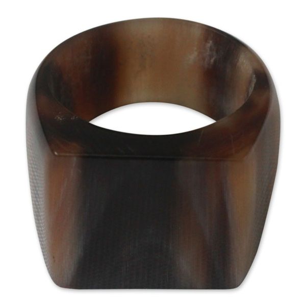 Alternate image for Unique Horn Cocktail Ring Eagle Honor