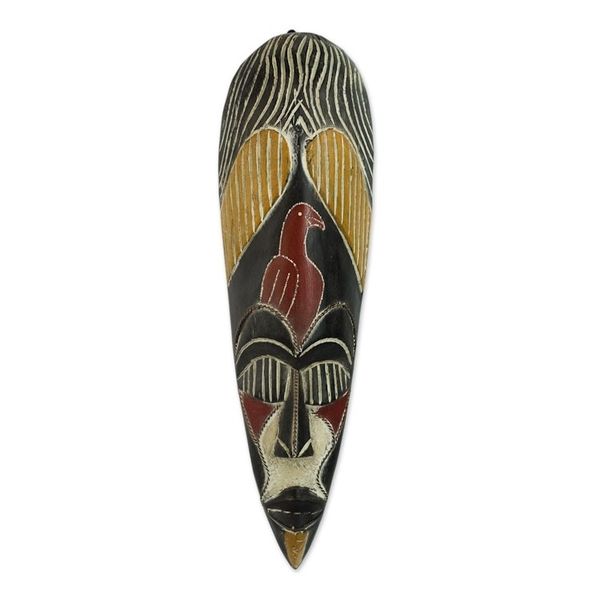 Alternate image for Handmade Wood Mask from Africa Hausa Spiritual Protector