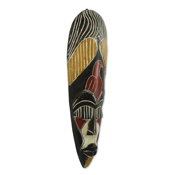 Alternate image for Handmade Wood Mask from Africa Hausa Spiritual Protector