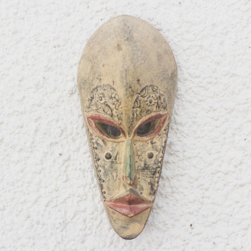 Hausa Wood Mask 'Forgive Me'