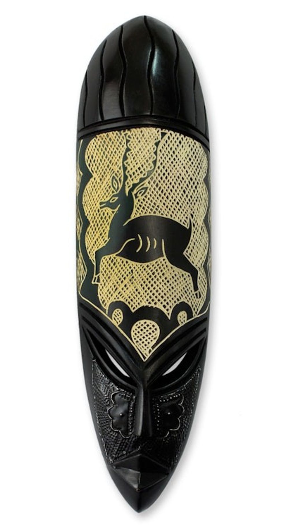 Artisan Crafted Wood Mask Original Design 'Mboloko'