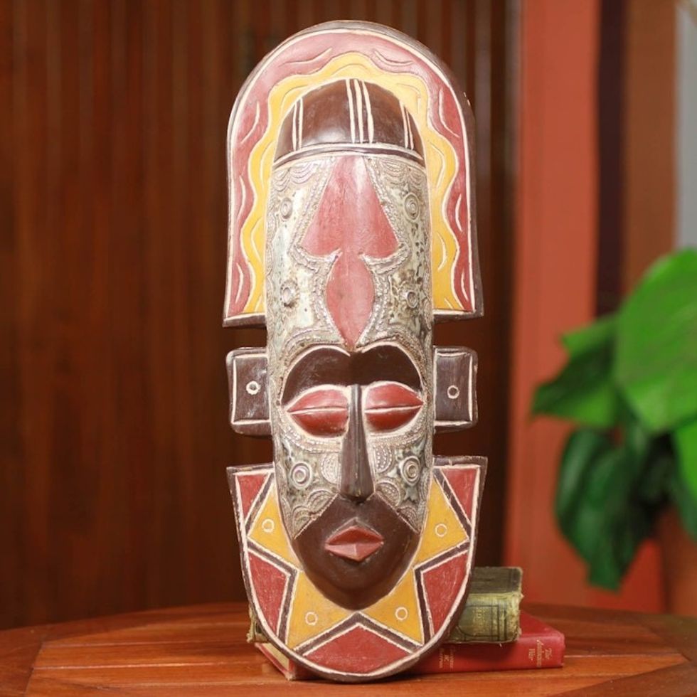 Handcrafted African Mask to Catch More Fish 'Ga Fisherman'