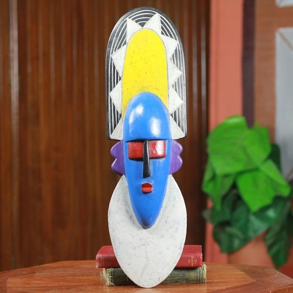 Alternate image for Multi Color Modern African Mask Bringer of Blessings
