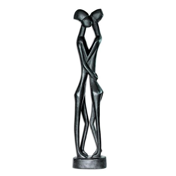 Alternate image for Hand Carved Romantic Wood Sculpture Wonderful Lovers