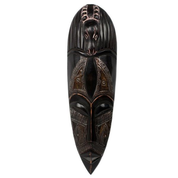 Alternate image for Handmade African Wood Mask Steal Not