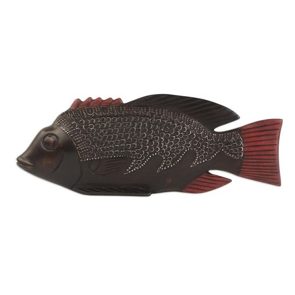 Alternate image for Unique African Wood Sculpture Ga Redfish