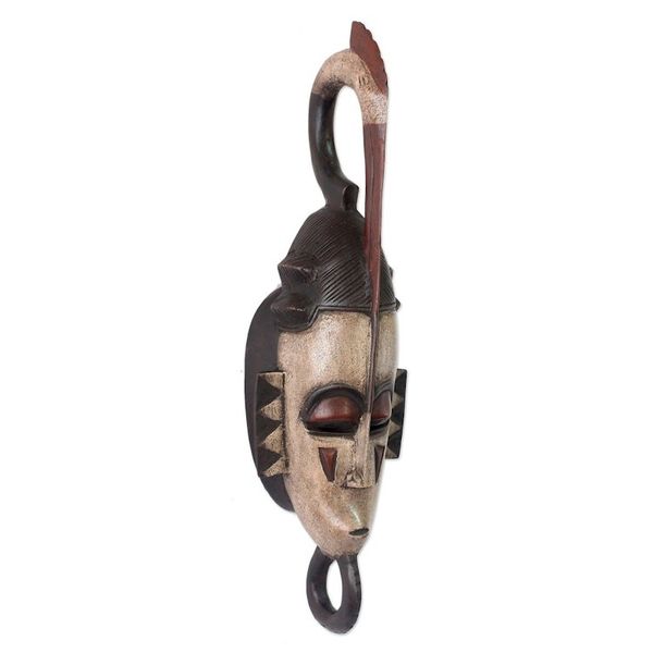 Alternate image for Hand Carved Guro Tribal African Mask Ivoirian Avian Grace