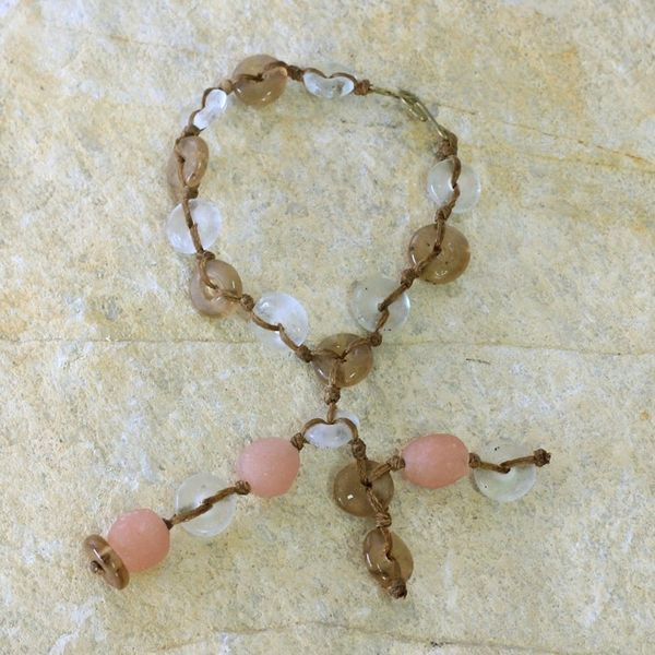 Alternate image for Recycled bead bracelet Peachy Pretty