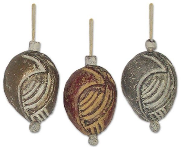 Image for Ceramic ornaments Set of 3 Christmas Eggs