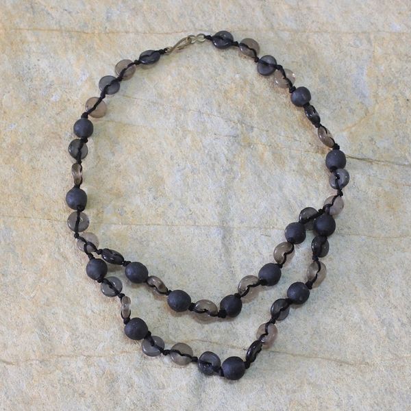 Alternate image for Recycled bead necklace Pretty Taupe