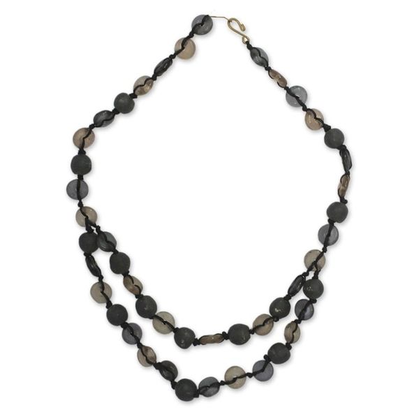 Alternate image for Recycled bead necklace Pretty Taupe