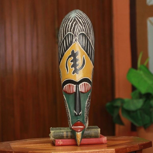 Alternate image for Hand Carved Wood African Wood Mask God is Supreme
