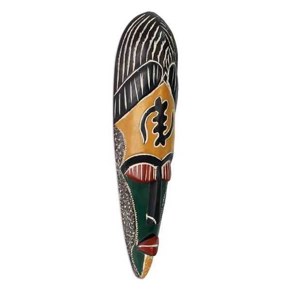Alternate image for Hand Carved Wood African Wood Mask God is Supreme