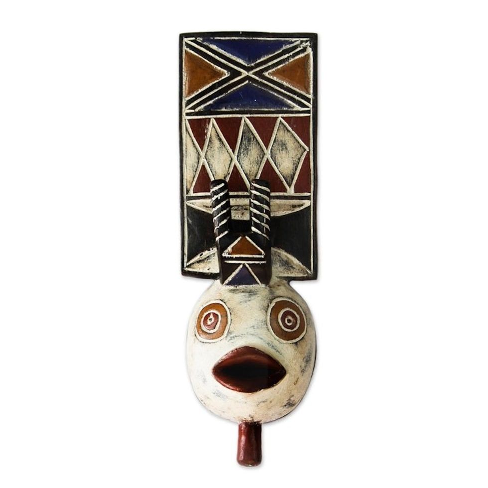 Unique Ivory Coast Wood Mask 'Flying Spirit'