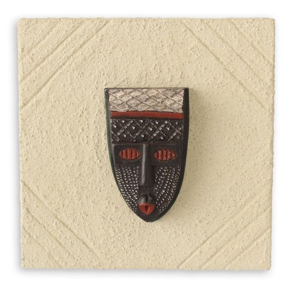 Alternate image for Authentic African Mask Plaque Ghanaian Wall Decor Born on Monday