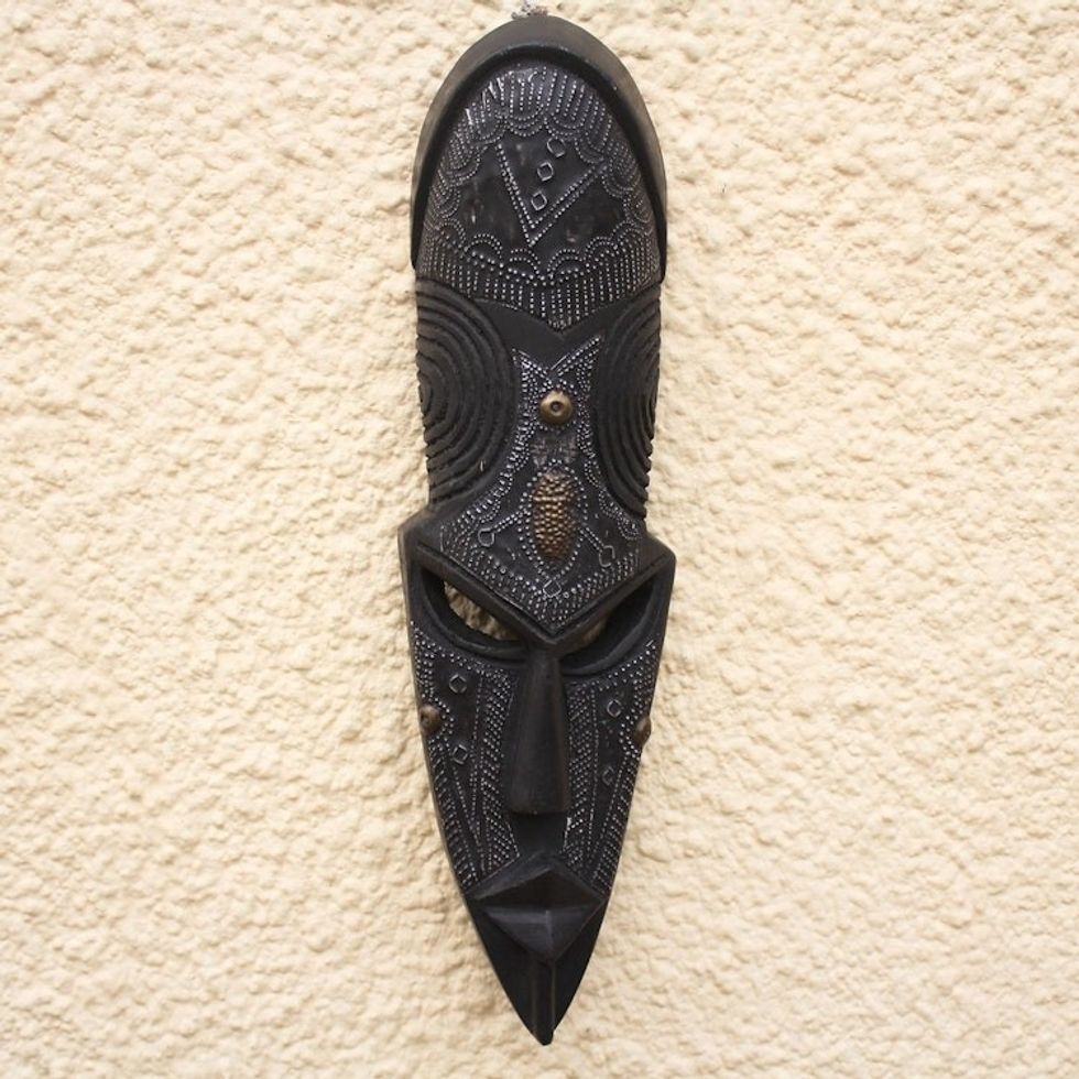 African Wood Mask 'Harvest Hope'