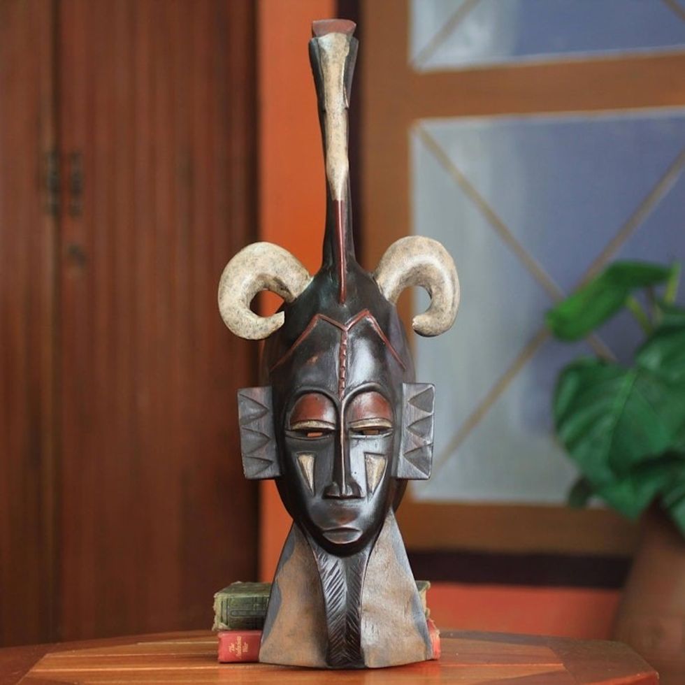 African Wood Mask 'Peaceful Guro'
