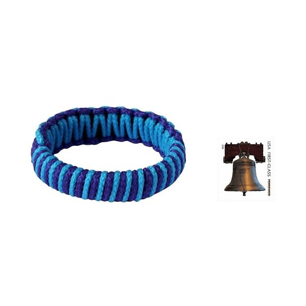 Alternate image for Bangle bracelet Queen Amina in Blue Parallel