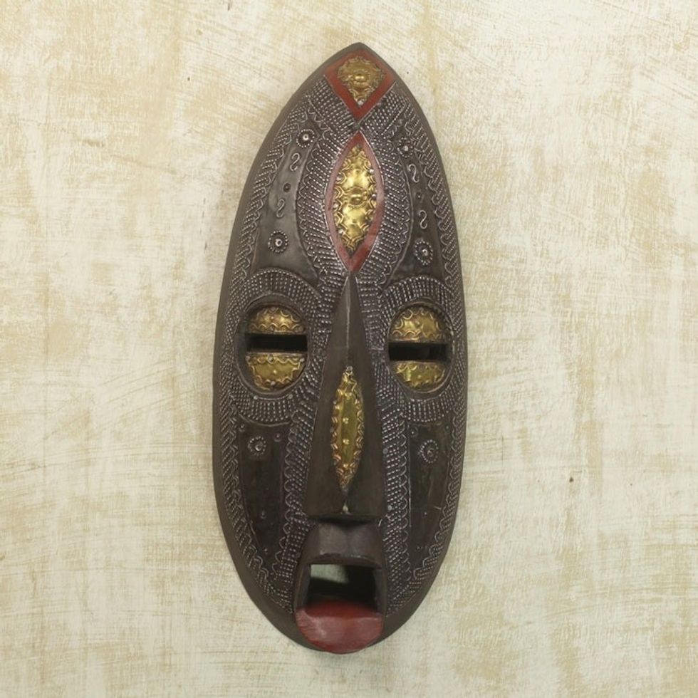 Unique African Wood Mask 'Be Faithful'