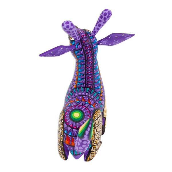 Alternate image for Wood Alebrije Giraffe Figurine Hand-Painted in Mexico Cheerful Giraffe