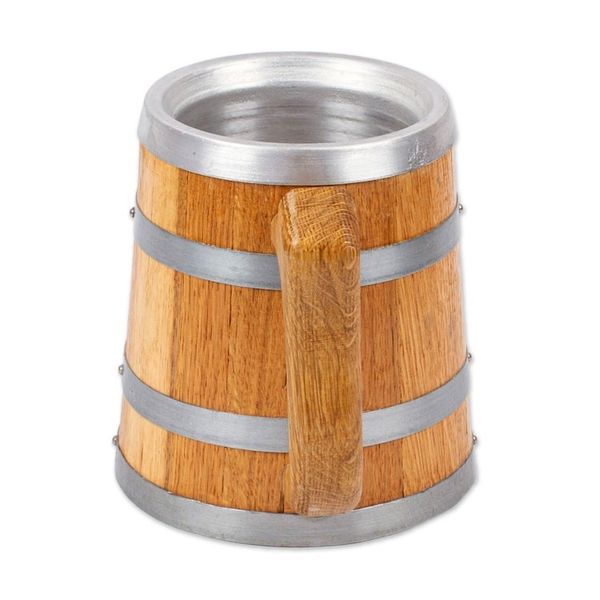 Alternate image for Handcrafted Oak Stave and Stainless Steel Beer Mug Memories from the Inn