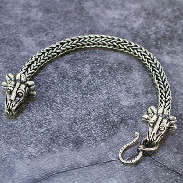 Alternate image for Mens Taxco Sterling Silver Quetzalcoatl God Chain Bracelet Quetzalcoatl God of Life