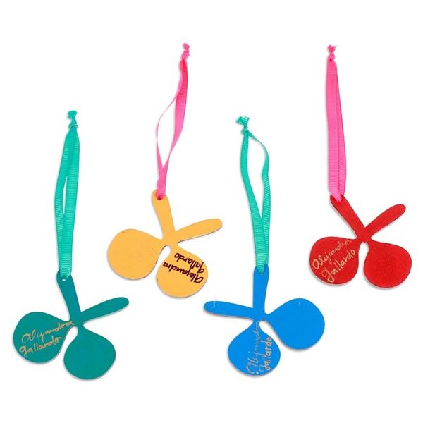Alternate image for Colorful Set of 4 Hand-Painted Maracas Themed Wood Ornaments Festive Maracas