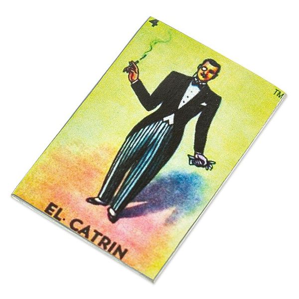 Alternate image for Decoupage Wooden Magnet With Mexican Loteria Card Motif The Catrin