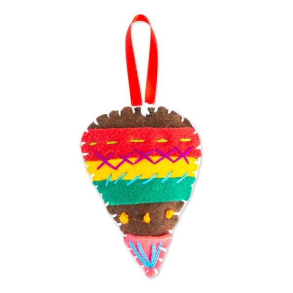 Alternate image for Colorful Spinning Top Ornament Handcrafted in Mexico Spinning Colors