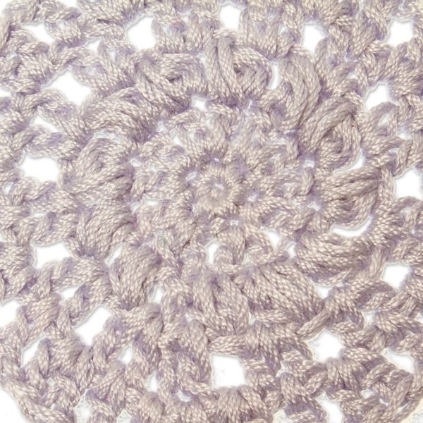 Alternate image for Set of 4 Handmade Light Blue-Grey Crocheted Coasters Light Blue-Grey Pinwheel
