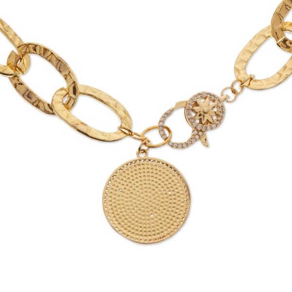 Alternate image for 24k Gold-Plated Cubic Zirconia Aquarius Pendant Necklace Aquarius Born