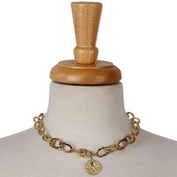 Alternate image for 24k Gold-Plated Cubic Zirconia Aquarius Pendant Necklace Aquarius Born