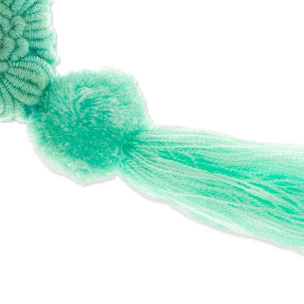 Alternate image for Heart Wool Felt Ornament with Cotton Embroidery in Mint Little Heart in Mint
