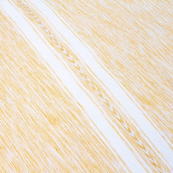 Alternate image for Handloomed Cotton Table Runner in White and Honey Hues Honey Delight