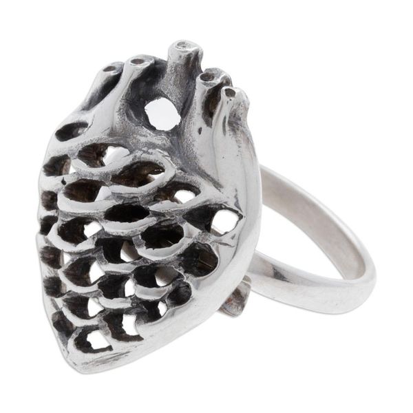 Alternate image for Agave Heart Sterling Silver Wrap Ring Crafted in Mexico Agave Heart