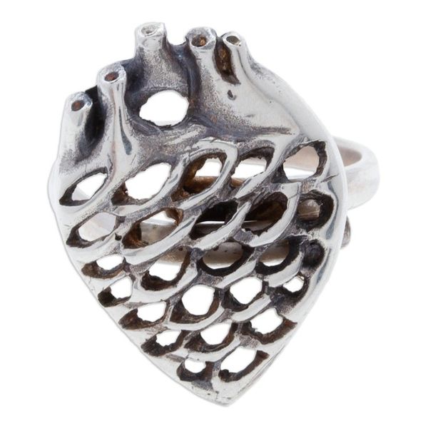 Alternate image for Agave Heart Sterling Silver Wrap Ring Crafted in Mexico Agave Heart