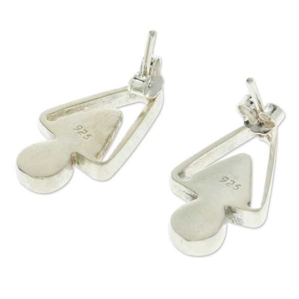 Alternate image for Triangular Earrings with Moonstone Feminine Connection
